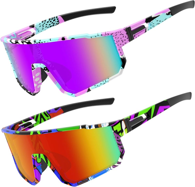Derowern Youth Baseball Sunglasses, Kids Polarized Sports Sunglasses,UV400 Protection Glasses for Boys Girls Softball Cycling - Image 1